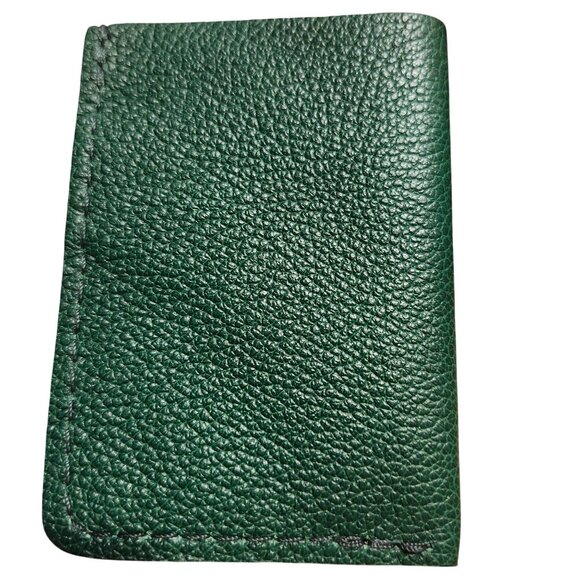 Portland Leather Minimalist Wallet Bacalar Green Slim Card Holder Unisex - Picture 3 of 4